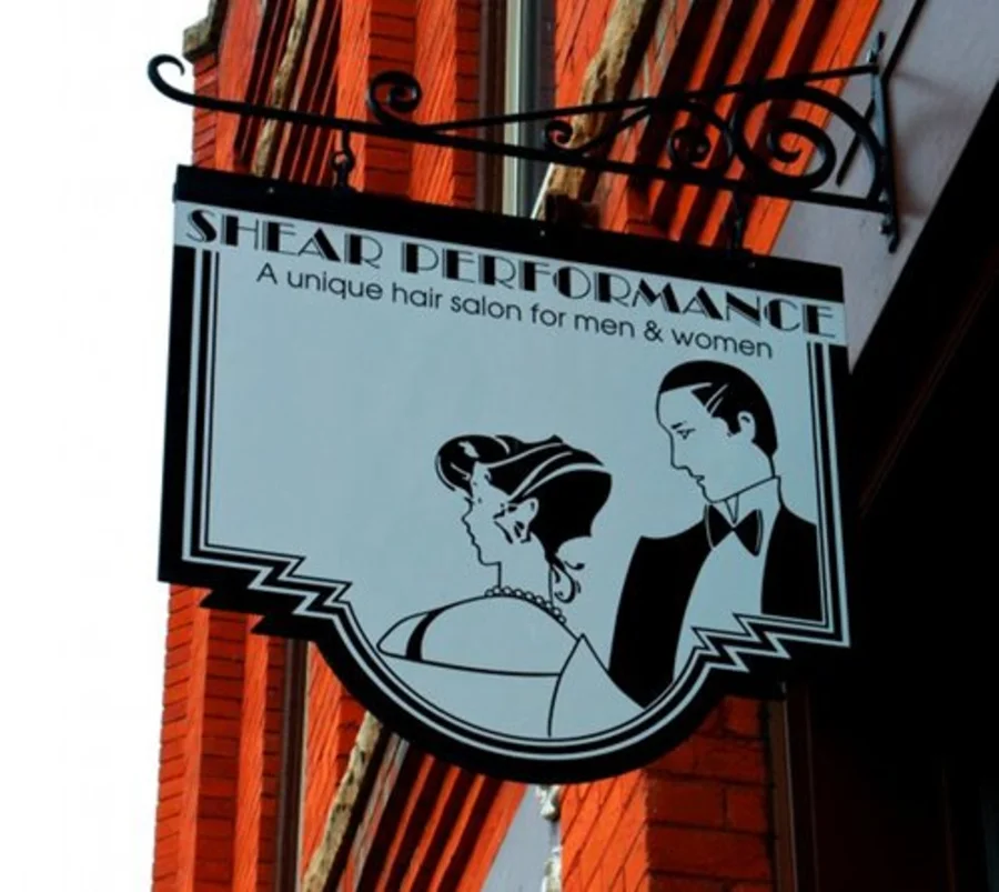The Shear Performance sign on Lincoln Avenue in downtown Steamboat Springs