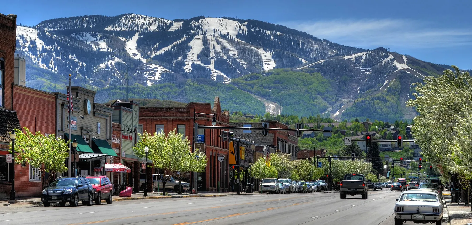 Downtown Steamboat Springs, Colorado, in the Yampa Valley